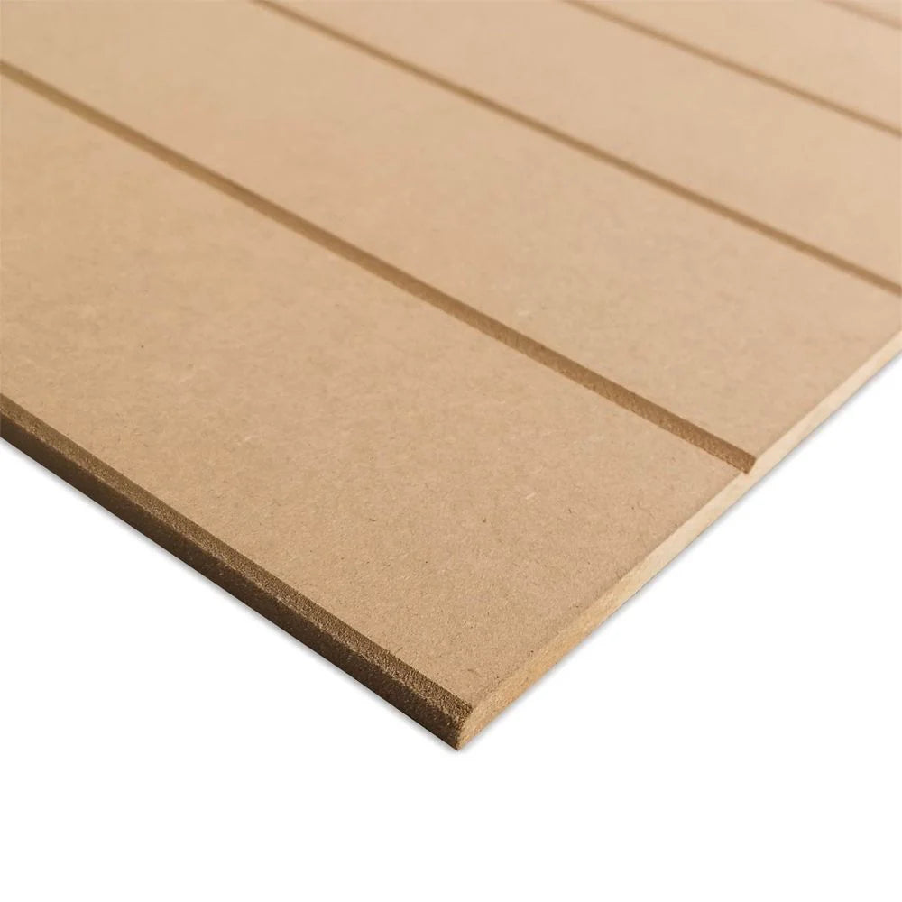 MDF Wall Panelling V Groove Panels 2440mm x 1220mm, 200mm Spacings
