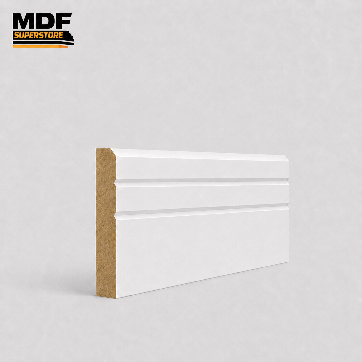Splayed Double V-Groove Architrave MDF Primed