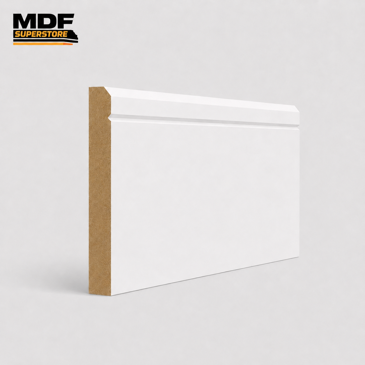 Splayed V-Groove Skirting Board MDF Primed